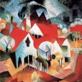 Johannes Itten: Group Of Houses In Spring 1916 oil